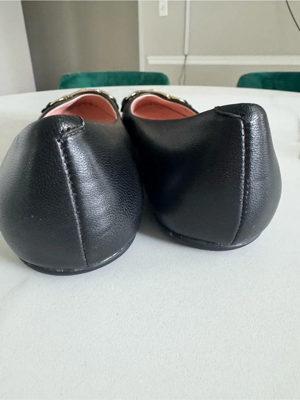 Kate Spade New York Phoebe Black Leather Ballet Flats Size 11